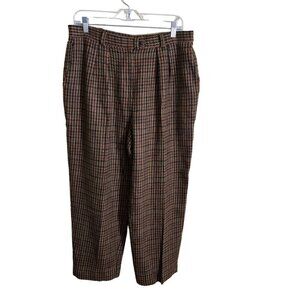 Vintage Country Sport David Smith Wool Blend Plaid Fully Lined Pants Size 16p